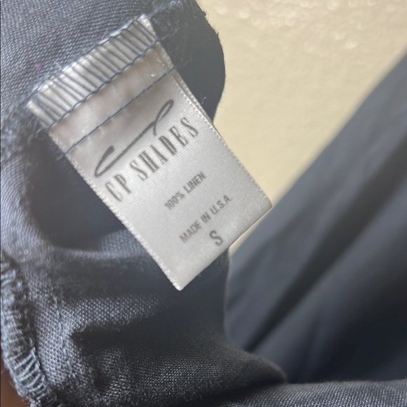 CP Shades linen navy blue Sleeveless Scoop Neck Midi Dress size Small - Picture 3 of 12